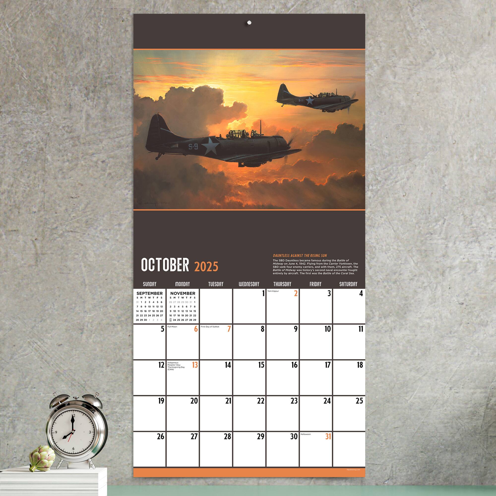 TF Publishing 2025 American Aviation Wall Calendar